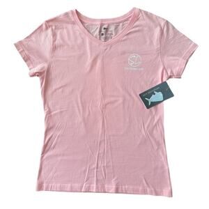 NWT Southern Lure Sz S Pink Green lightweight T-shirt Seahorse on Back | NWT